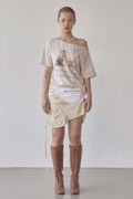 Faith Cut Out Tee Dirty White